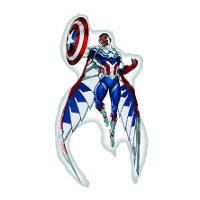 Ballon in de vorm van Captain America Sam Wilson 62 x 93 cm