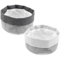 Grijze broodmand van 18 x 18 x 14 cm in assortiment