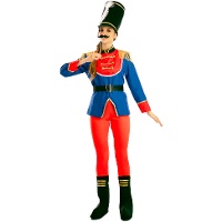 Elegant dameskostuum van een tinnen soldaat