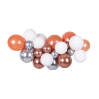 Slinger van terracottakleurige ballonnen - 30 stuks