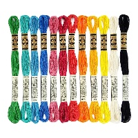 Borduurgaren Mouliné Spécial Kleuren Passie 4 m - DMC - 12 stuks
