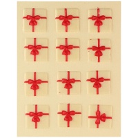 Witte Kerstcadeau Chocolade Figuren - 6 Stuks