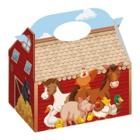 Doos met boerderijdieren - 12 stuks