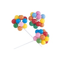 Taarttopper met een bosje ballonnen van 17 cm - 144 stuks