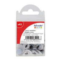 Assortiment van knipperogen met wimpers voor knutselwerk - 42 stuks