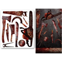 Zelfklevende Halloween wapendecoratie voor aan de muur, 70 x 80 cm