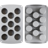 Siliconen bakvorm met gegolfde holtes 29,5 x 17 x 5,5 cm - Decora