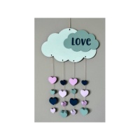Houten Mobiel Kit Love Wolk - Artemio - 19 stukken