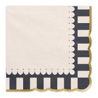 Gouden Spider Servetten 16,5 x 16,5 cm - 12 stuks