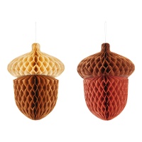 Herfst eikelhangers 27 cm - 2 stuks.
