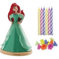 Taartdecoratie van Ariel met kaarsen