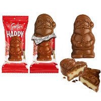 Kerstchocolaatjes gevuld met melkcrème, 80 g - 8 stuks