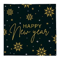 Servetten van 16,5 x 16,5 cm voor Happy New Year - 30 stuks
