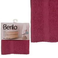 Handdoek van 90 x 50 cm effen bordeaux