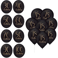 Elegant Gold Nummerballonnen - 8 stuks