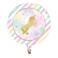Gouden eenhoornballon van 45 cm - Conver Party