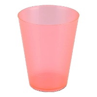 Gekleurde brede plastic bekers van 500 ml - 4 stuks