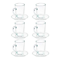 Koffiekop met schotel van 200 ml - 6 diensten