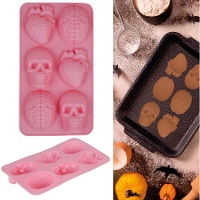 Siliconen Halloween vormen mal van 28 x 16 cm - 6 holtes