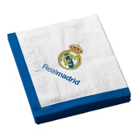 Servetten van Real Madrid wit 16,5 x 16,5 cm - 12 stuks