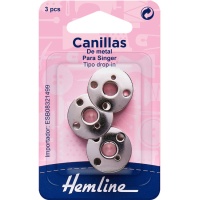 Spoeltjes voor Singer naaimachine van standaard metaal - Hemline - 3 stuks