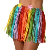 Meerkleurige Hawaiiaanse rok van 35 cm