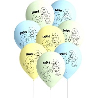 Grappige Smurfen latex ballonnen - 8 stuks