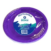 Kleurrijke plastic borden van 17 cm - 20 stuks