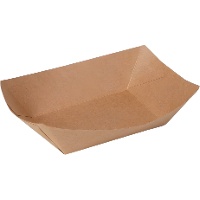 Ovale kartonnen bakjes van 11 x 7 x 4 cm - 5 stuks