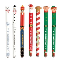 Magische kerstpen met kerstmotieven - 1 stuk