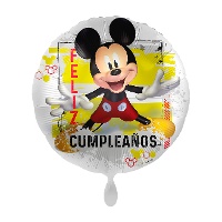Mickey folieballon met 'Feliz Cumpleaños' - 43 cm