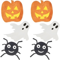 Halloween Decoratie met Glitters - Set van 6