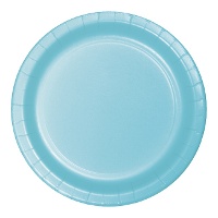 Gekleurde kartonnen borden - 8 stuks van 22,2 cm