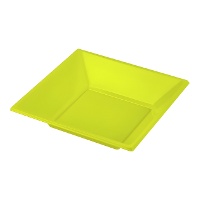 Diepe gekleurde plastic borden van 17 cm - 4 stuks