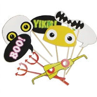 Kit voor kinder Halloween-feest photocall - 9 stuks