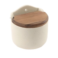 Beige zoutvat met spikkels