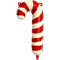 Folieballon in suikerstok-design 15,5 x 31 cm - 5 stuks