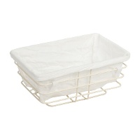 Rechthoekige broodmand 28 x 28 x 8 cm met metalen bodem