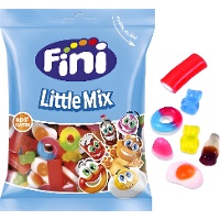 Gemengde zak met gummi snoepjes en drop - Fini clear little mix - 90 gr