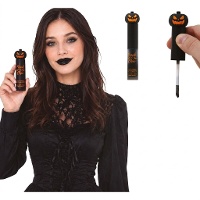 Zwarte Halloween-lipgloss met pompoendop - 1 stuk