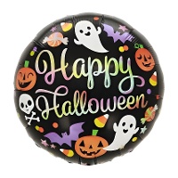 Iridescente Happy Halloween ballon van 45 cm - Party love