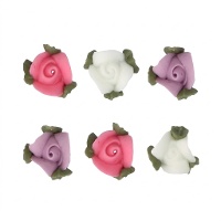 Suikerfiguren van rozen met blaadjes - FunCakes - 16 stuks