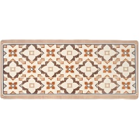 Keukenloper 120 x 50 cm - hydraulisch tegelmotief, groen