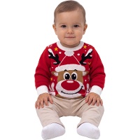 Kinderkersttrui met rendier