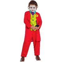 Rode grappige clown kinderkostuum