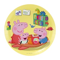 Peppa Pig kartonnen borden 23 cm - 8 stuks