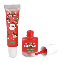 Lil Xmas-set met kindernagellak en lipgloss