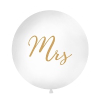 Grote latex ballon Mrs van 90 cm - PartyDeco - 1 stuk