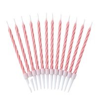 Spiraalkaarsen van 8,5 cm - 12 stuks