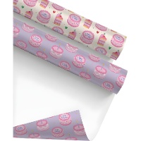 Inpakpapier met taartmotief 2 x 0,70 m - 1 stuk
